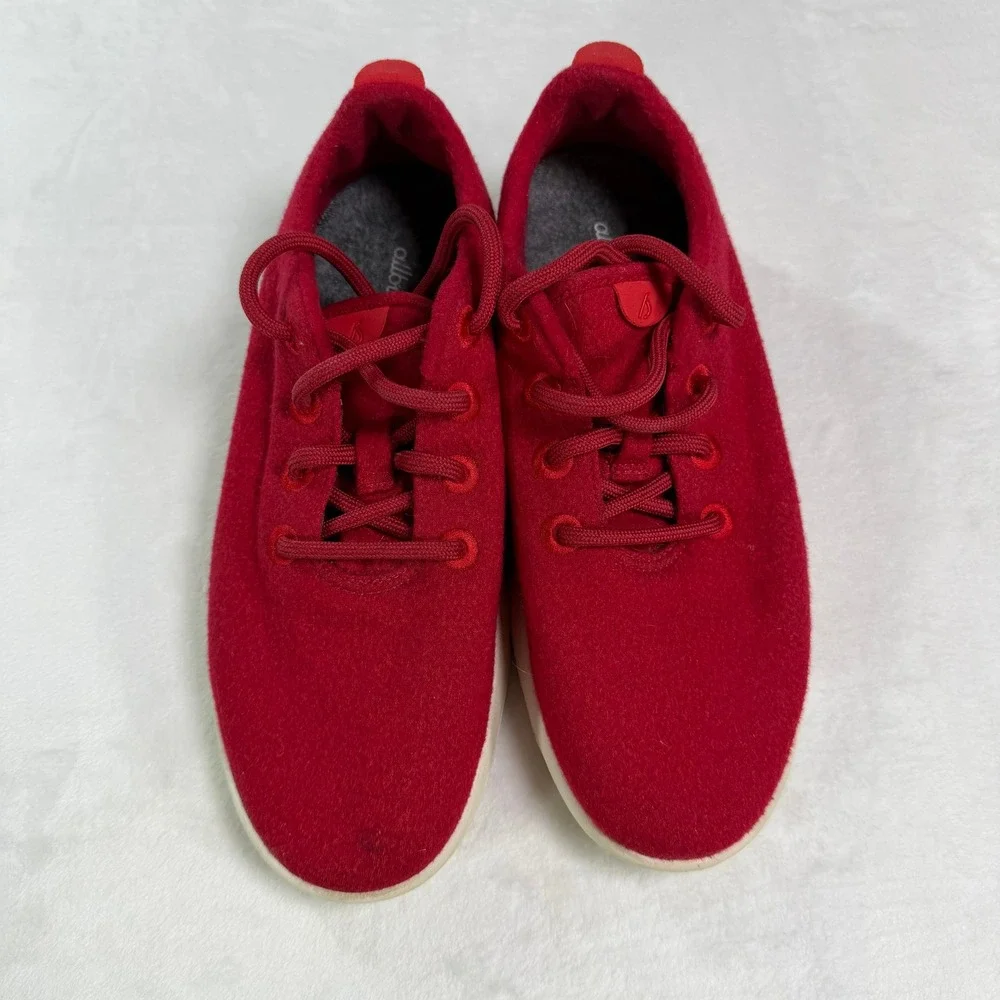 Allbirds Womens Wool Runners Red Merino Wool Sneakers Shoes Minimalist 9